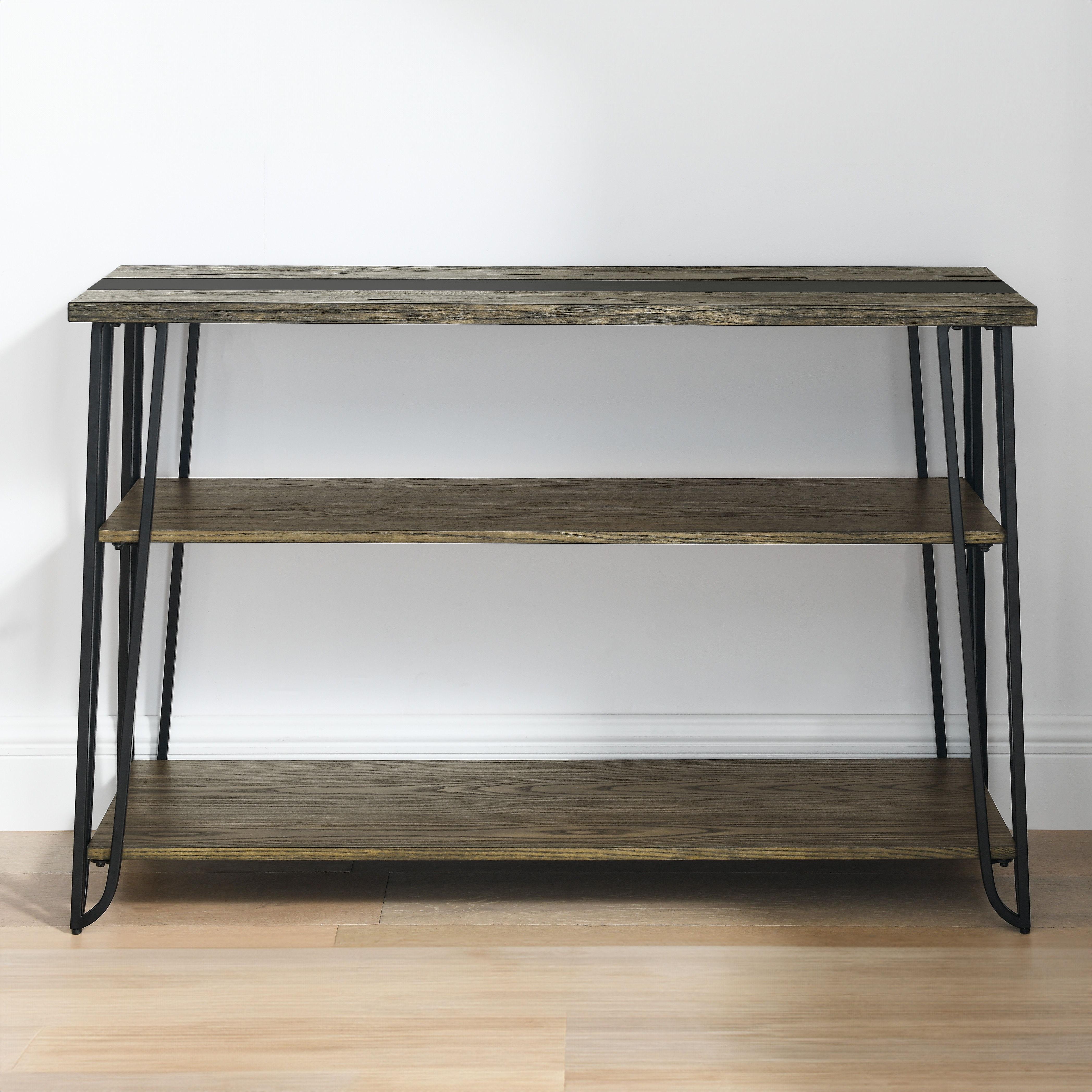 Steve Silver Furniture - Harper - Sofa Table With Sintered Stone Inlay - Brown - 5th Avenue Furniture