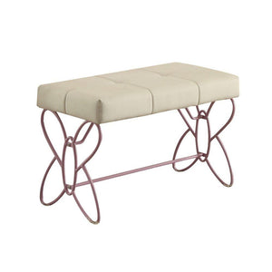 ACME - Priya II - Bench - White & Light Purple - 5th Avenue Furniture