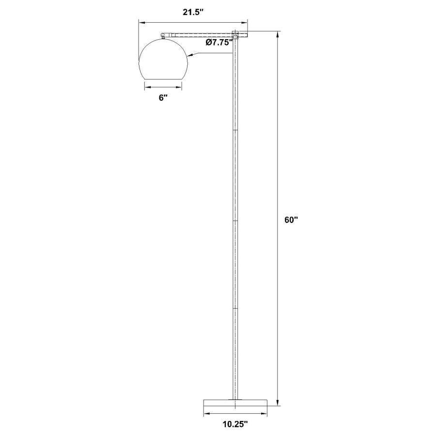 CoasterEveryday - Linnea - 1-Light Dome Shade Floor Lamp - Brass - 5th Avenue Furniture