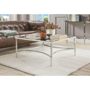 ACME - Petunia - Coffee Table - Chrome & Mirror - 5th Avenue Furniture