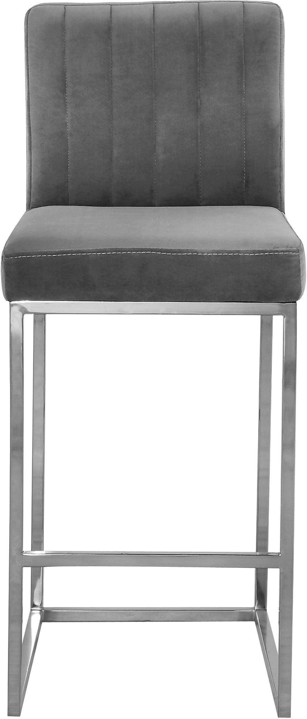 Meridian Furniture - Giselle - Stool with Chrome Legs - 5th Avenue Furniture