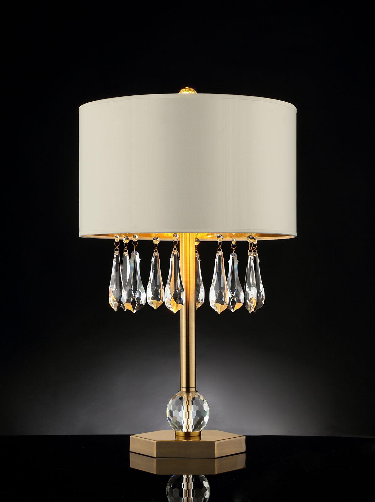 Furniture of America - Jemima - Table Lamp - Gold / Ivory - 5th Avenue Furniture