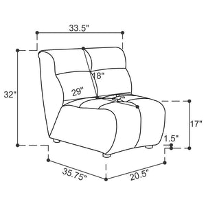 Coaster Fine Furniture - Charlotte - Upholstered Curved Modular Sectional Sofa - 5th Avenue Furniture