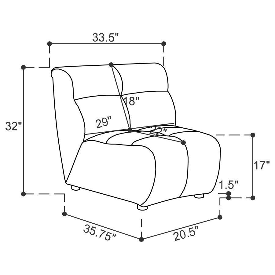 Coaster Fine Furniture - Charlotte - Upholstered Curved Modular Sectional Sofa - 5th Avenue Furniture