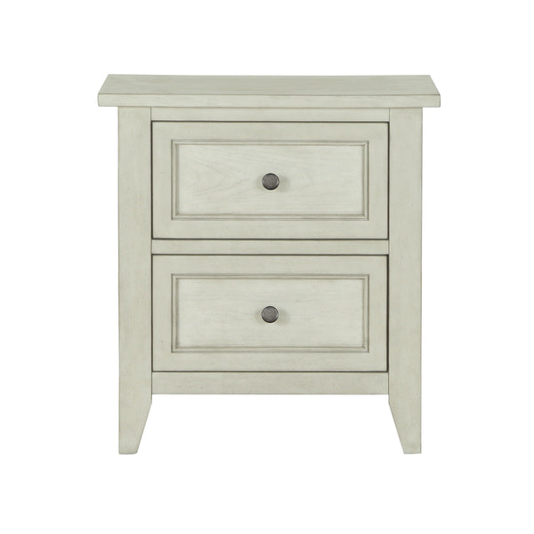 Magnussen Furniture - Raelynn - 2 Drawer Nightstand - Weathered White - 5th Avenue Furniture