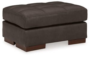 Signature Design by Ashley® - Luigi - Thunder - Ottoman - 5th Avenue Furniture