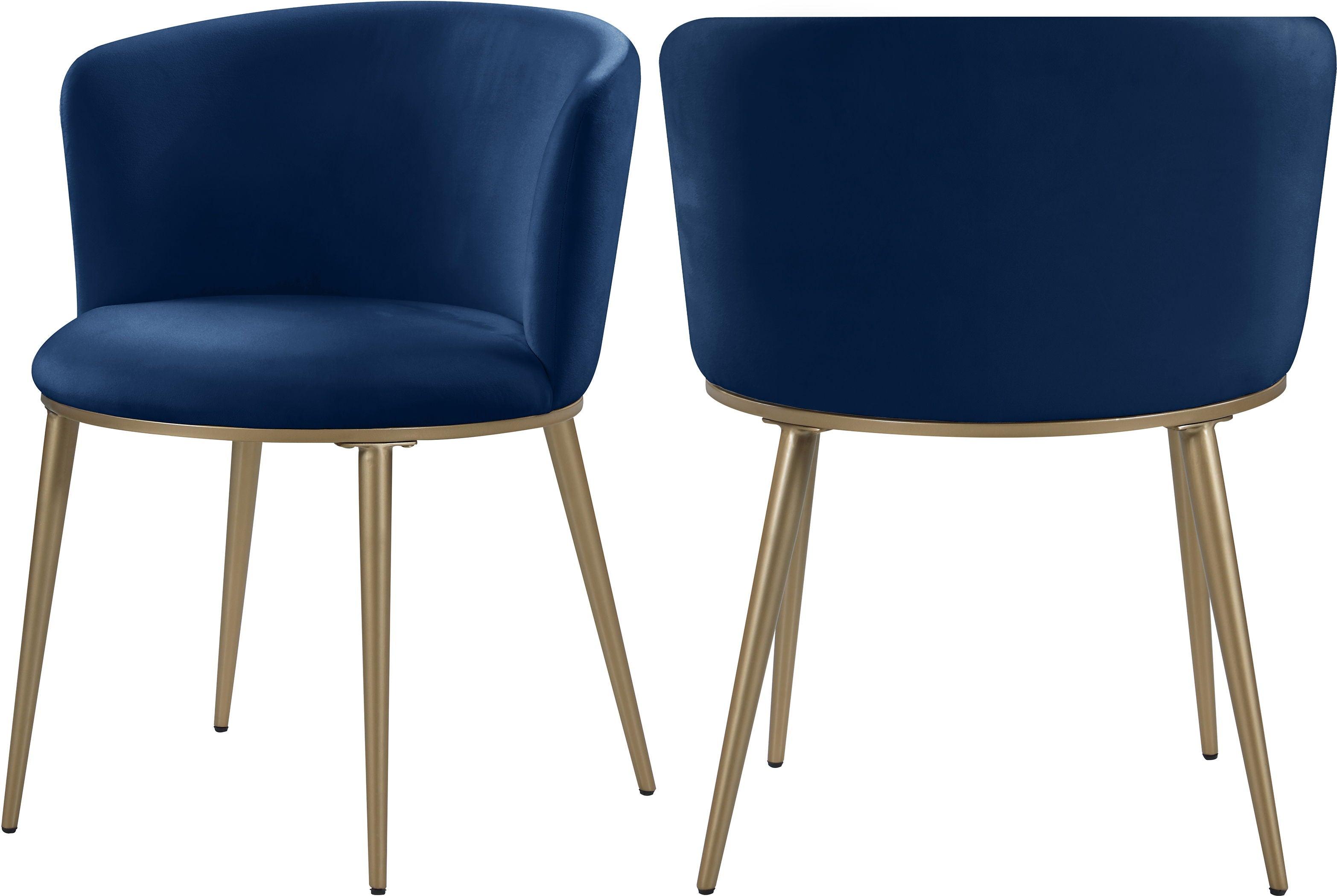 Meridian Furniture - Skylar - Dining Chair with Gold Legs (Set of 2) - 5th Avenue Furniture