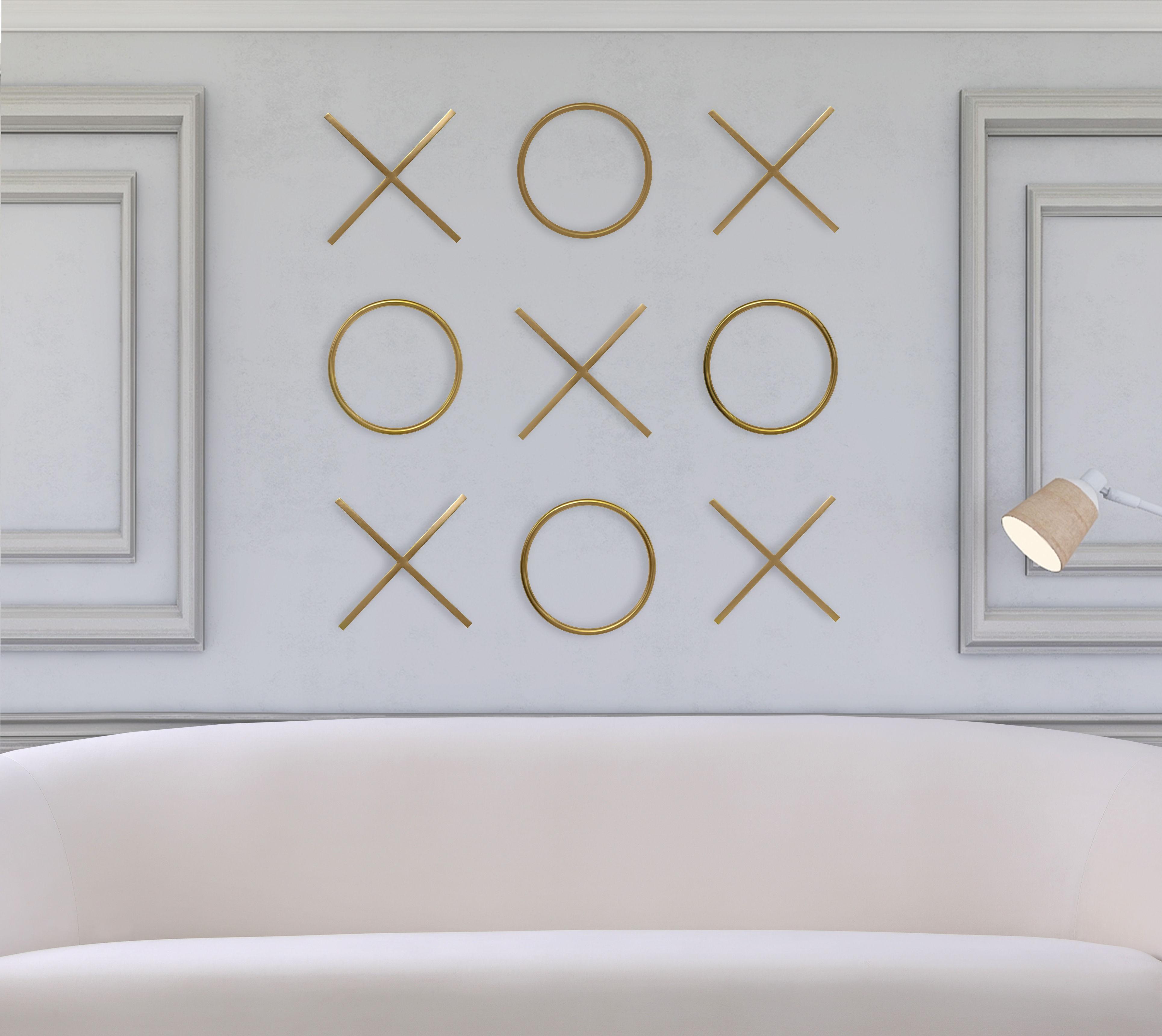 Meridian Furniture - XOXO - Wall Decor - Yellow - Steel - 5th Avenue Furniture