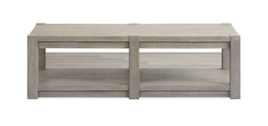 Magnussen Furniture - Burgess - Rectangular Shelf Cocktail Table With Casters - Calico Grey - 5th Avenue Furniture