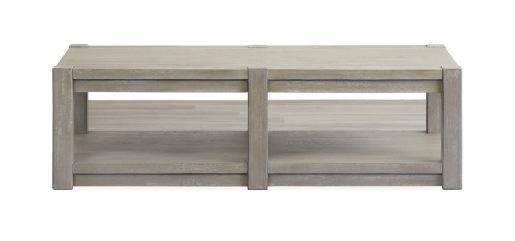 Magnussen Furniture - Burgess - Rectangular Shelf Cocktail Table With Casters - Calico Grey - 5th Avenue Furniture