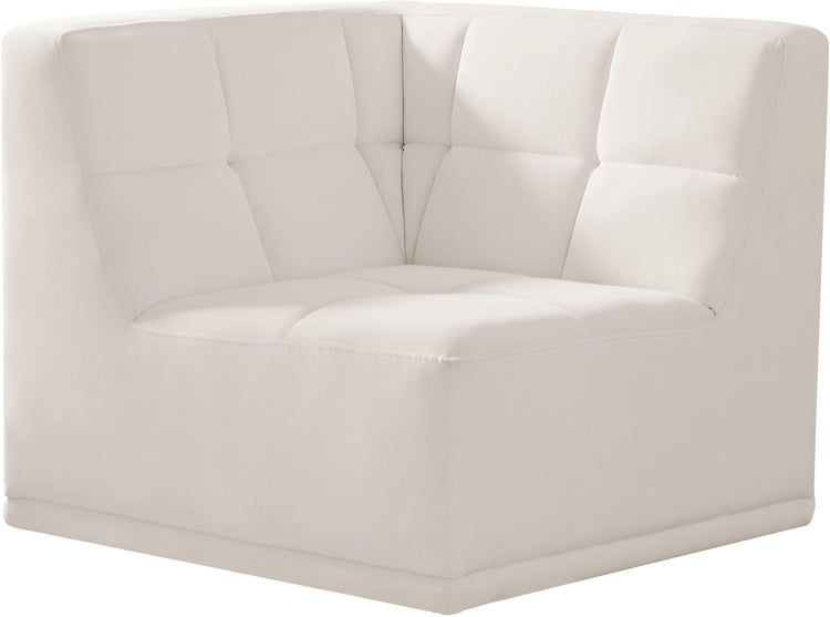Meridian Furniture - Relax - Corner Chair - Cream - 5th Avenue Furniture