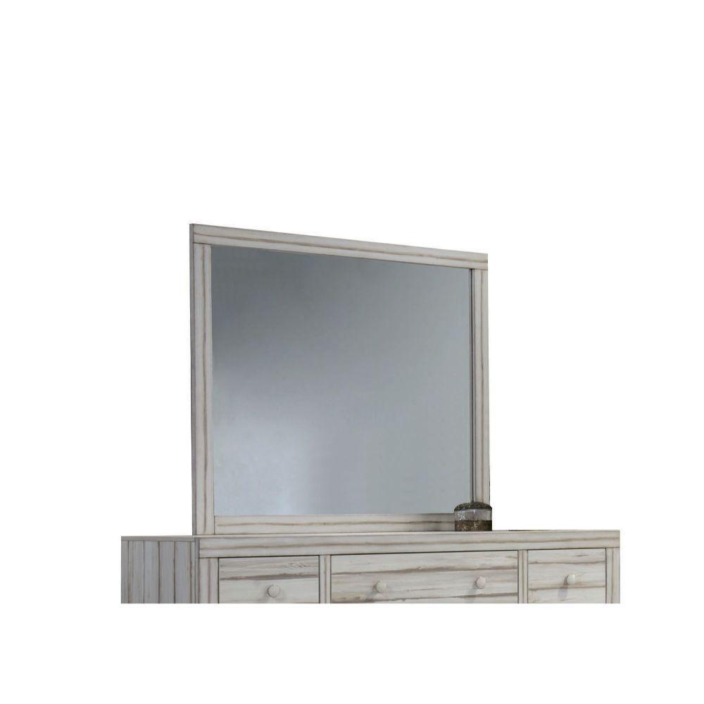 ACME - Shayla - Mirror - Antique White - 5th Avenue Furniture