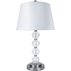 Furniture of America - Oona - Table Lamp (Set of 2) - White / Clear - 5th Avenue Furniture