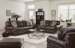 Roberto - Loveseat - Cocoa - Leather - 5th Avenue Furniture