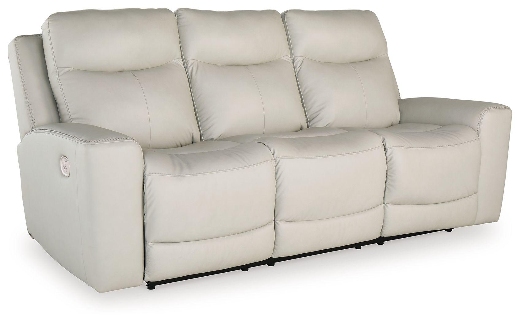 Signature Design by Ashley® - Mindanao - Coconut - 3 Pc. - Power Reclining Sofa, Power Reclining Loveseat With Console, Power Recliner - 5th Avenue Furniture