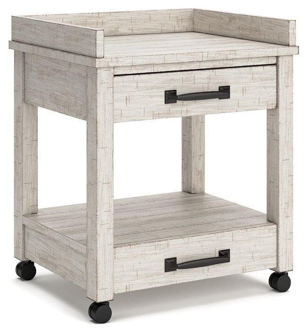 Ashley Furniture - Carynhurst - Whitewash - Printer Stand - 5th Avenue Furniture