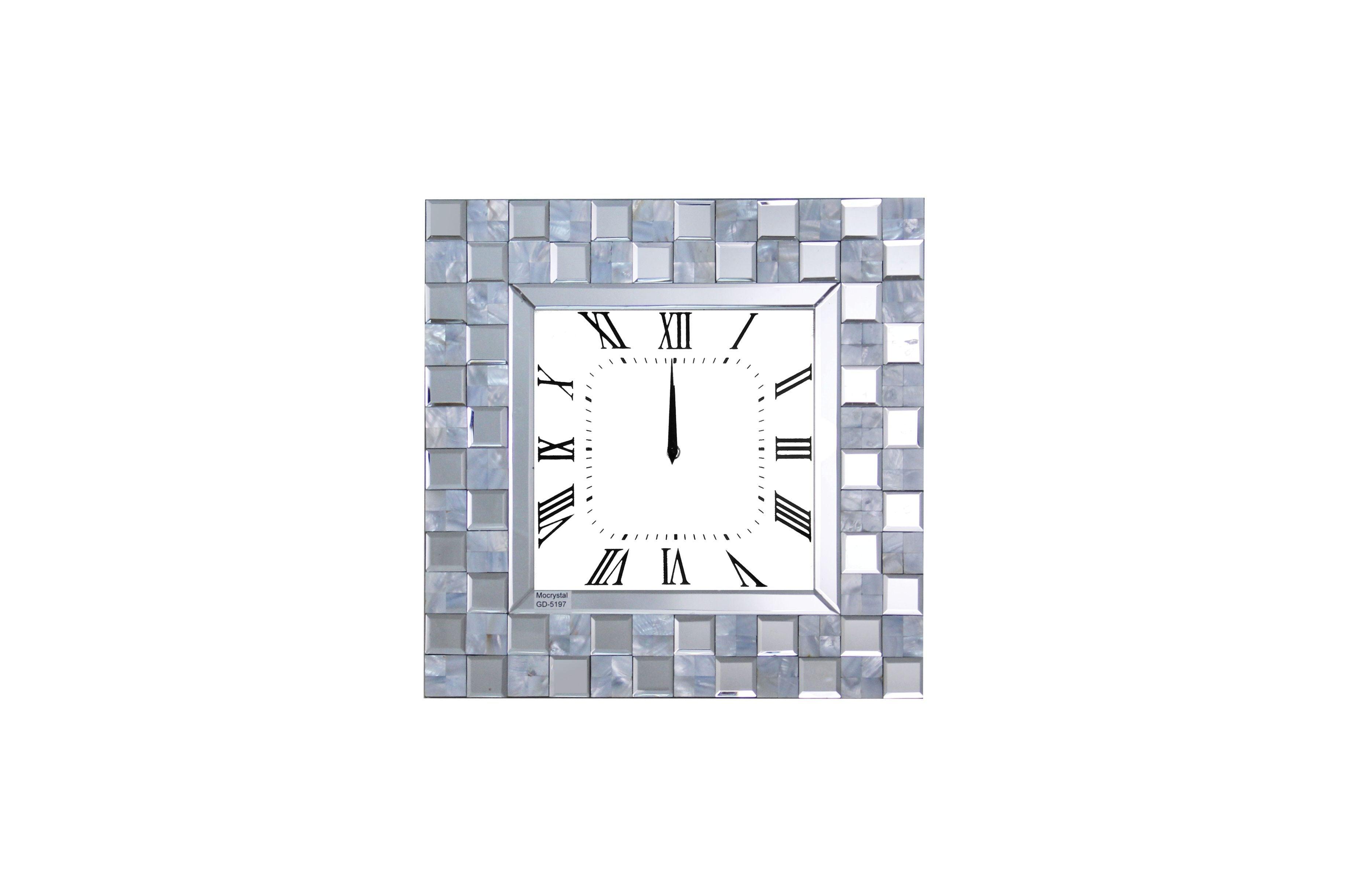 ACME - Nasa - Wall Clock - Mirrored & Mother Pearl - 5th Avenue Furniture