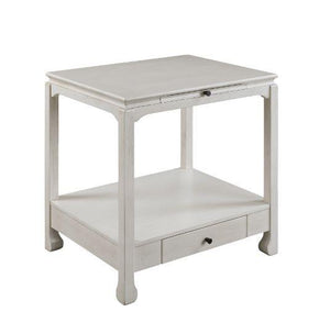 ACME - Seatlas - Accent Table - Antique White Finish - 5th Avenue Furniture