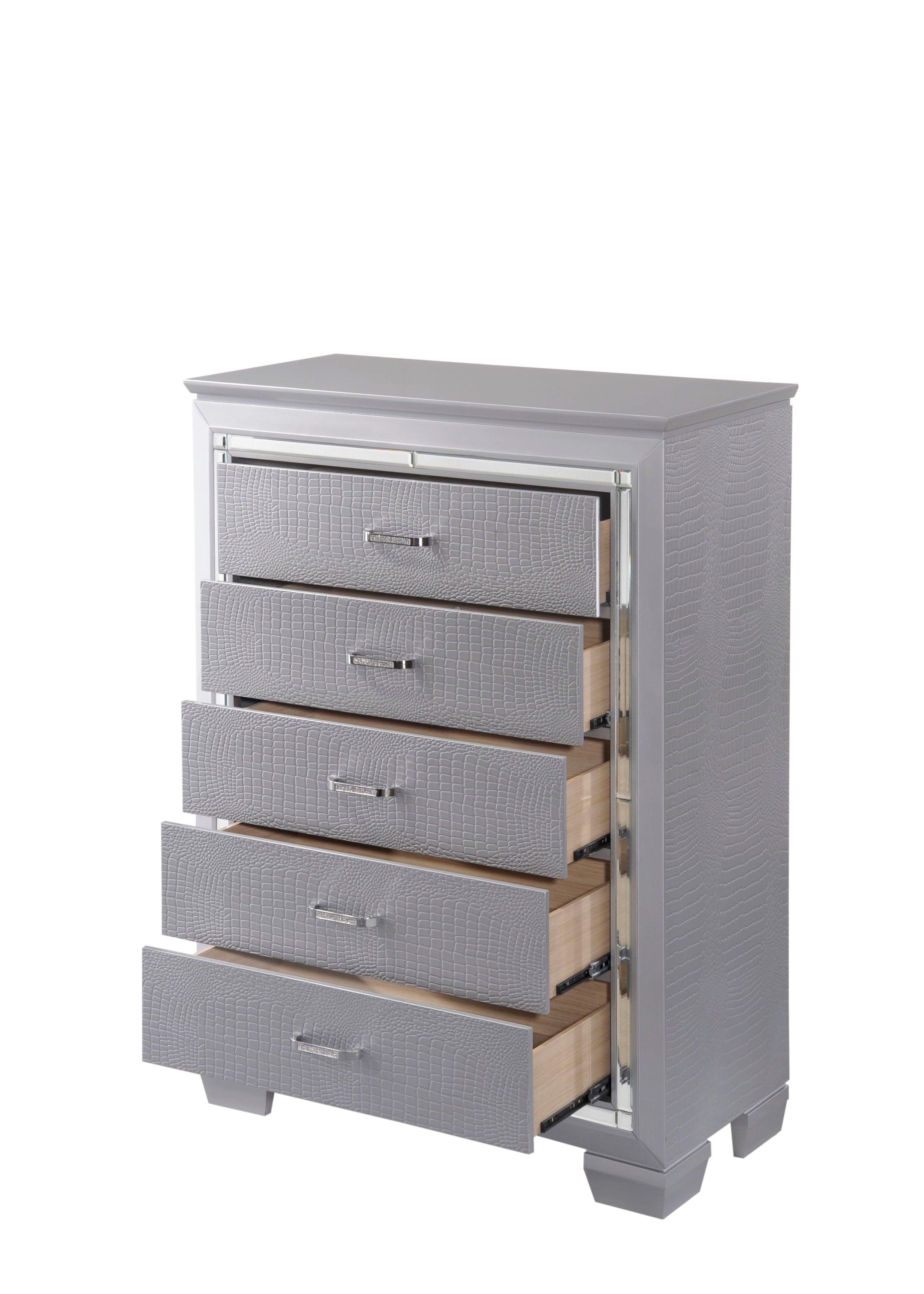 Crown Mark - Lillian - Chest - Gray - 5th Avenue Furniture