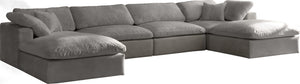 Meridian Furniture - Cozy - Modular Sectional 6 Piece Cloud - Grey - Fabric - 5th Avenue Furniture