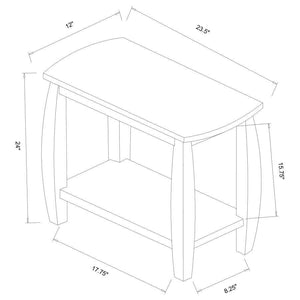 CoasterEveryday - Raphael - 1-Shelf Chairside Table - Cappuccino - 5th Avenue Furniture