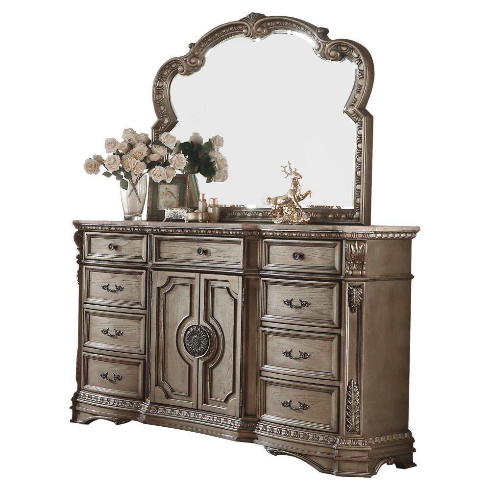 ACME - Northville - Mirror - Antique Silver - 5th Avenue Furniture