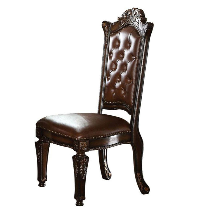 ACME - Vendome - Side Chair (Set of 2 )- PU & Cherry - 48" - 5th Avenue Furniture