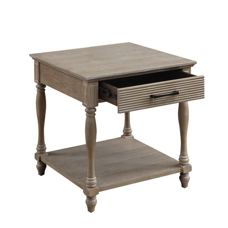 ACME - Ariolo - End Table - Antique White - 5th Avenue Furniture