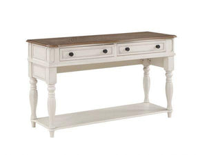 ACME - Florian - Sofa Table - Oak & Antique White Finish - 5th Avenue Furniture