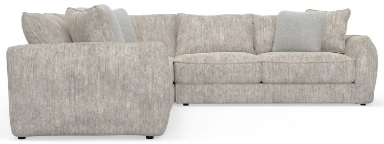 Jackson - Bucktown - 3 Piece Sectional With Extra Thick Cuddler Seat Cushions - Parchment - 5th Avenue Furniture