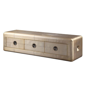 ACME - Jennavieve - TV Stand - Gold Aluminum - 5th Avenue Furniture