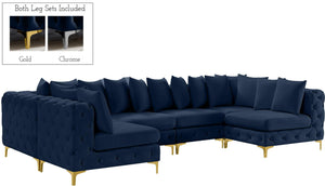 Meridian Furniture - Tremblay - Modular Sectional 6 Piece - Navy - Modern & Contemporary - 5th Avenue Furniture