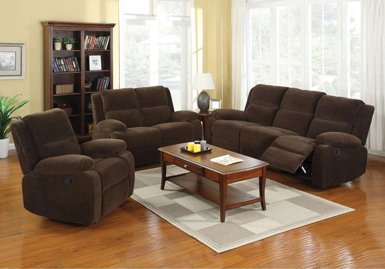 Furniture of America - Haven - Loveseat With 2 Recliners - Dark Brown - 5th Avenue Furniture