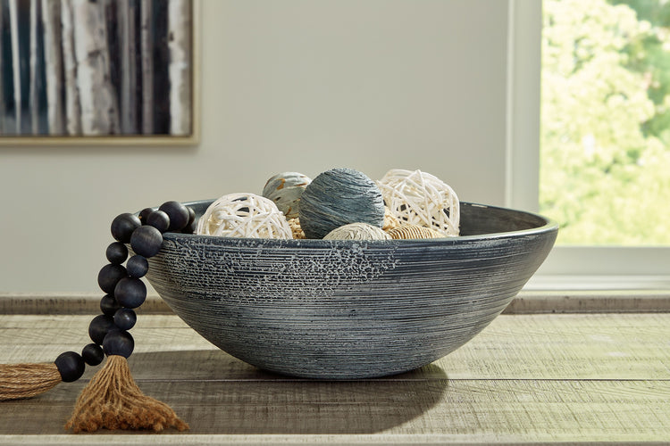 Meadie - Distressed Blue - Bowl - 5th Avenue Furniture