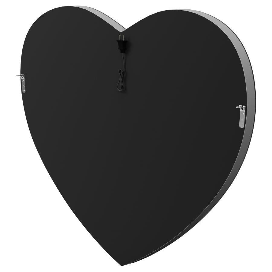 CoasterEssence - Aiko - Heart Shape Wall Mirror - Silver - 5th Avenue Furniture