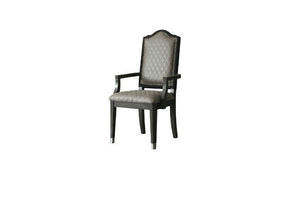 ACME - House - Beatrice Chair (Set of 2) - Two Tone Gray Fabric & Charcoal Finish - 5th Avenue Furniture