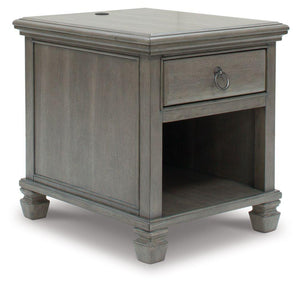 Signature Design by Ashley® - Lexorne - Gray - Rectangular End Table - 5th Avenue Furniture