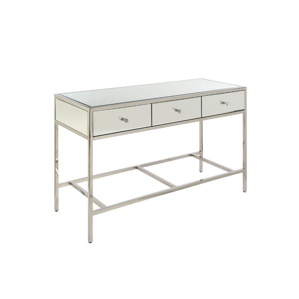 ACME - Weigela - Accent Table - Mirrored & Chrome - 5th Avenue Furniture