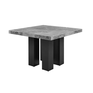 Steve Silver Furniture - Camila - Square Gray Marble Top Table - Dark Gray - 5th Avenue Furniture