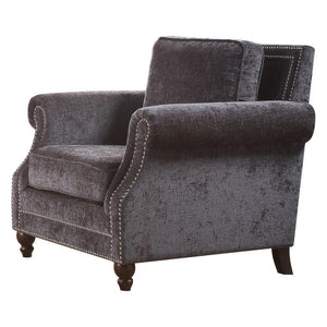 ACME - Ilex Chair - Gray Chenille - 5th Avenue Furniture