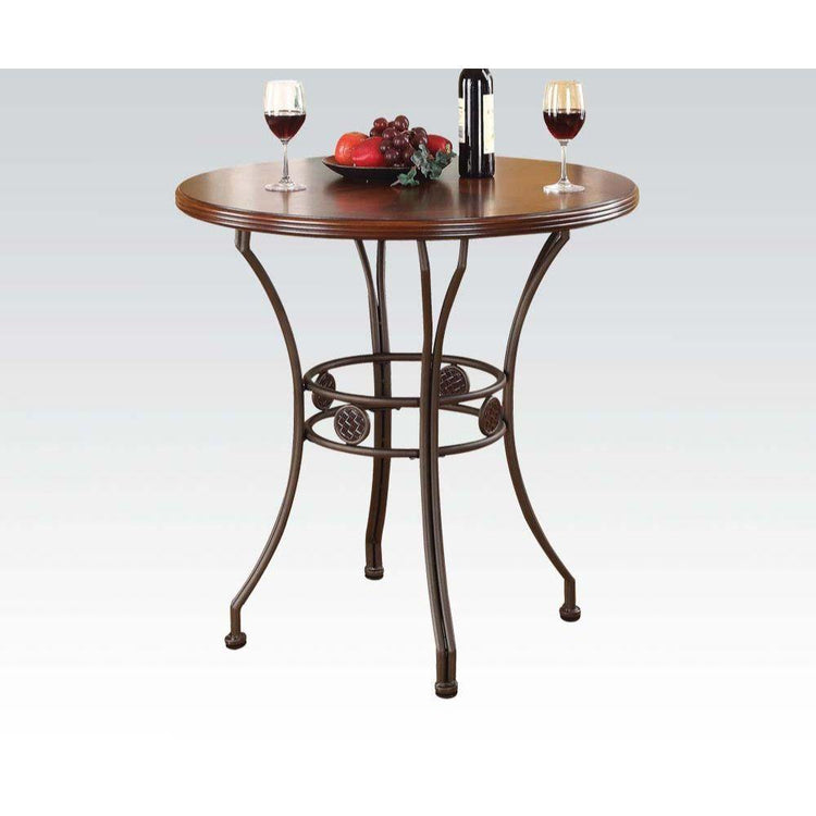 ACME - Tavio - Bar Table - Walnut & Dark Bronze - 5th Avenue Furniture