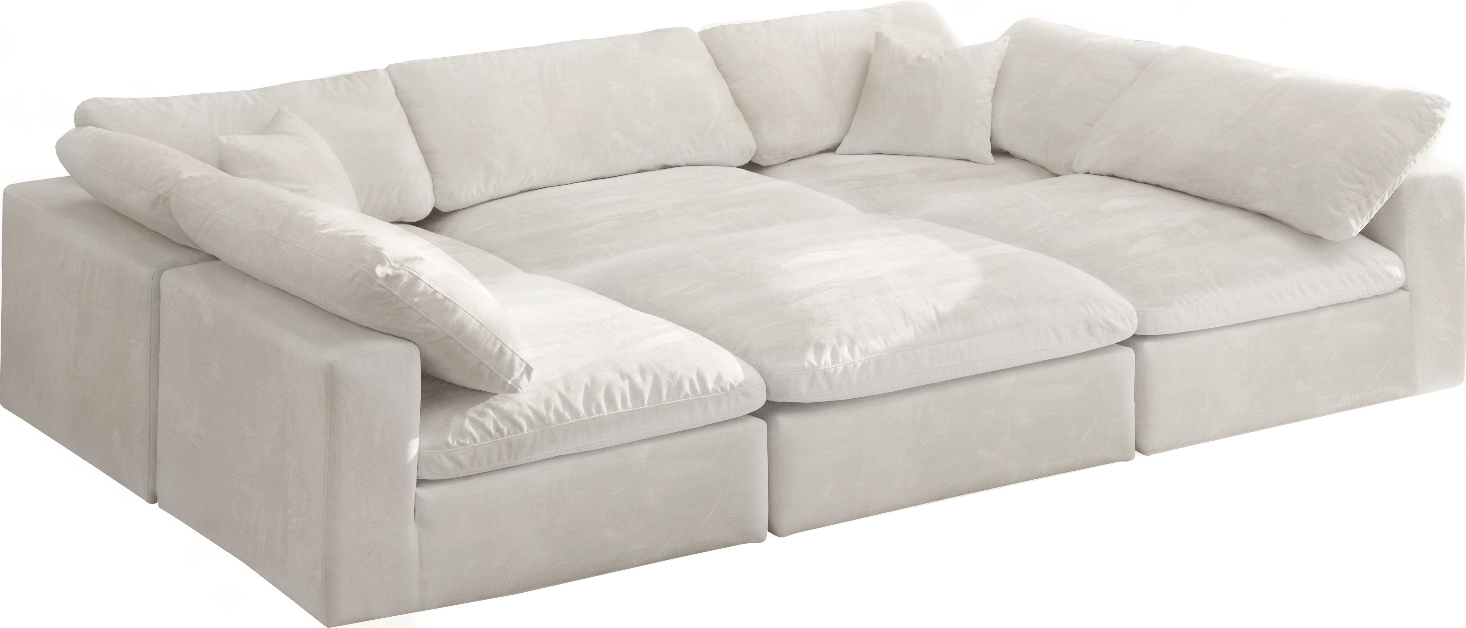 Meridian Furniture - Cozy - Modular Sectional Cloud - Beige - 5th Avenue Furniture