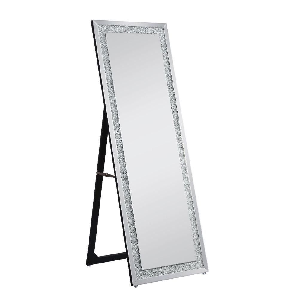 ACME - Nowles - Accent Mirror - Mirrored & Faux Stones - 5th Avenue Furniture