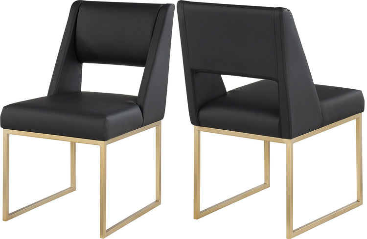 Meridian Furniture - Jayce - Dining Chair Set, Gold Base - 5th Avenue Furniture