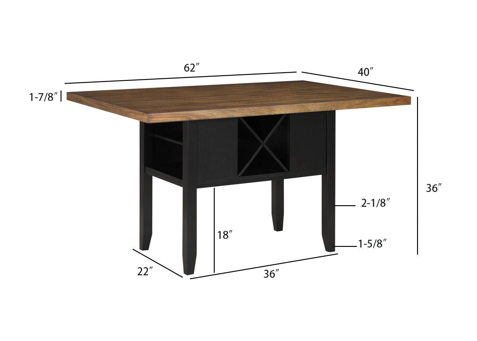 Crown Mark - Dary - Counter Height Dining Table - Light Brown - 5th Avenue Furniture