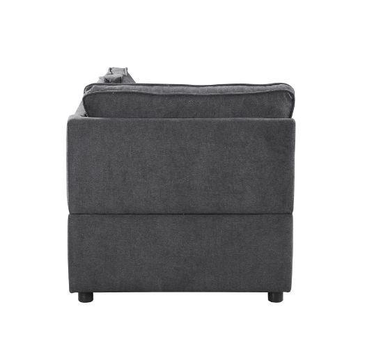 ACME - Silvester - Wedge - Gray Fabric - 5th Avenue Furniture