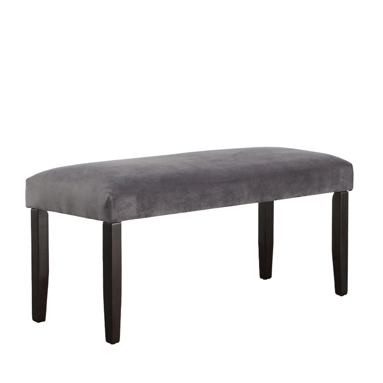 Steve Silver Furniture - Napoli - Velvet Dining Bench - Gray - 5th Avenue Furniture