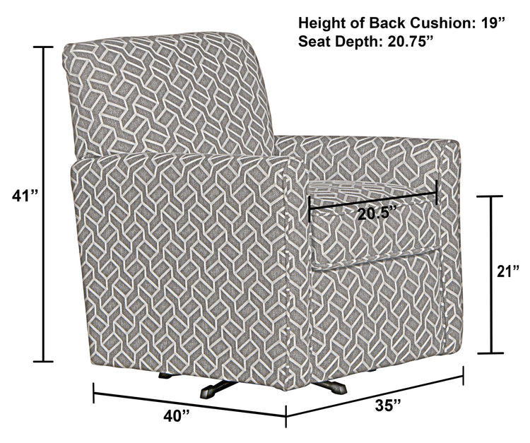 Jackson - Cutler - Swivel Chair - Ash - 5th Avenue Furniture