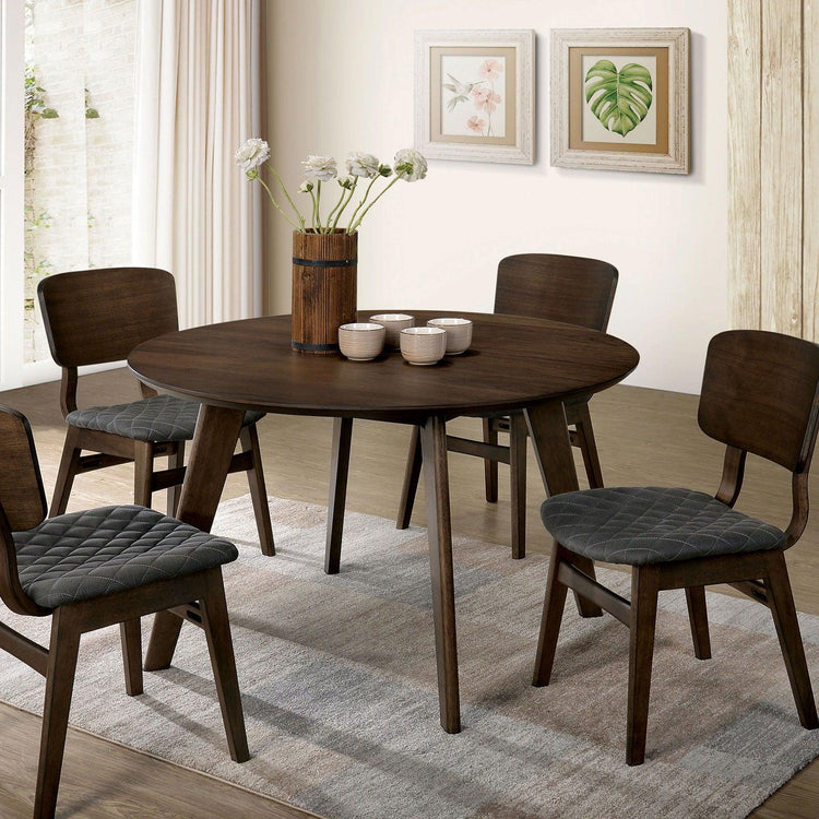 Furniture of America - Shayna - Round Table - Walnut / Gray - 5th Avenue Furniture