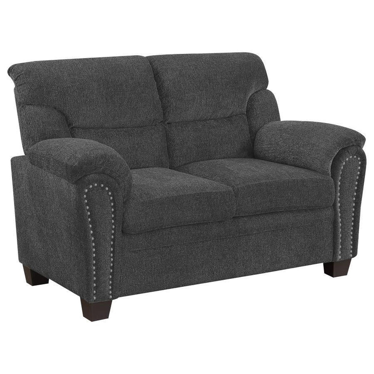 CoasterEveryday - Clemintine - Upholstered Loveseat with Nailhead Trim - 5th Avenue Furniture